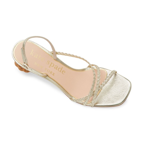 NWT Kate Spade Valencia Braided Speherical-Heel Sandals - Picture 5 of 9